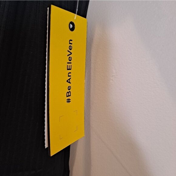 EleVen by Venus Williams Love to Love Ribbed Tee Black Size Small - Picture 5 of 7